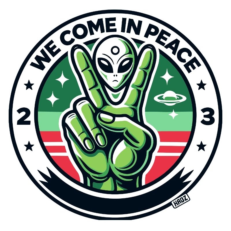 Alien Peace Badge