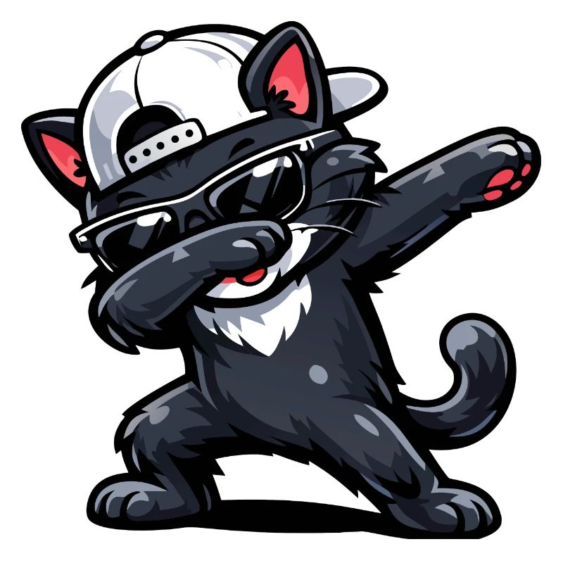 Chat en train de faire du dab