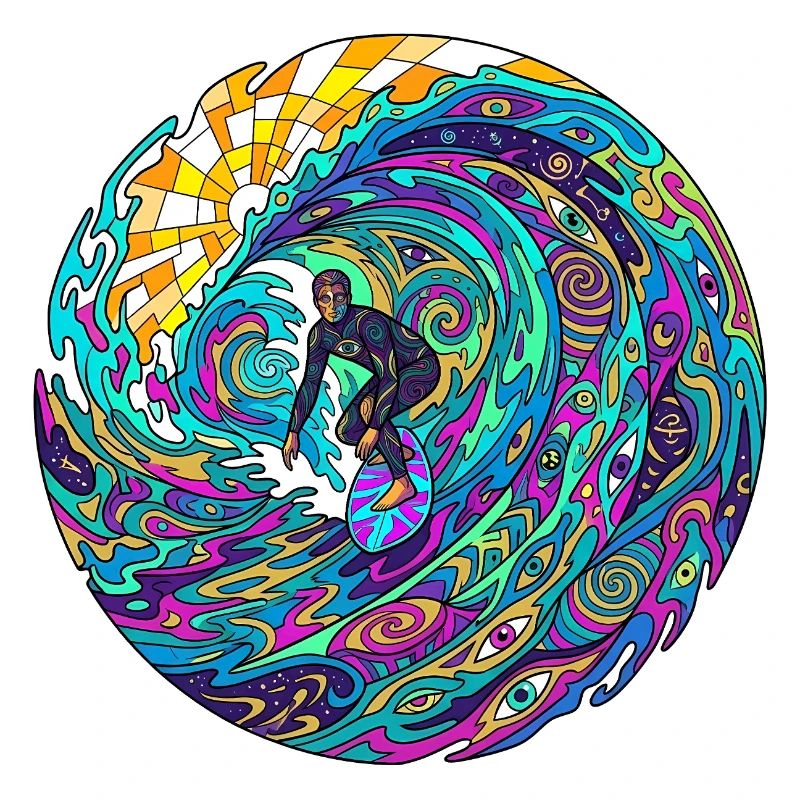 Vague de surf psychédélique