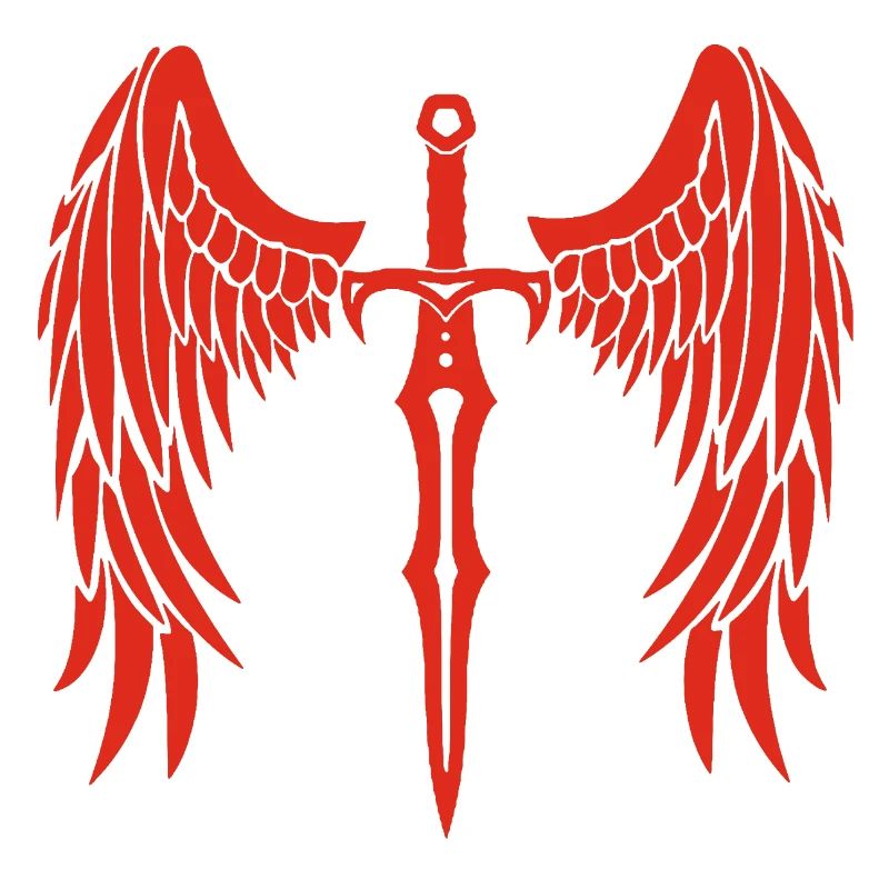 épée ailée rouge