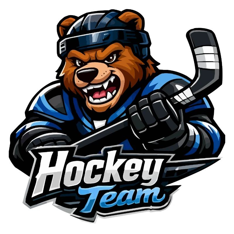 Bär Eishockey Team Maskottchen
