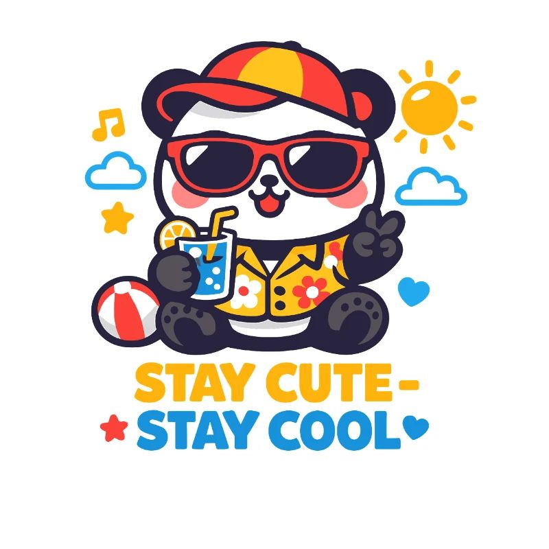 Graphique Reste mignon Reste Cool Bear