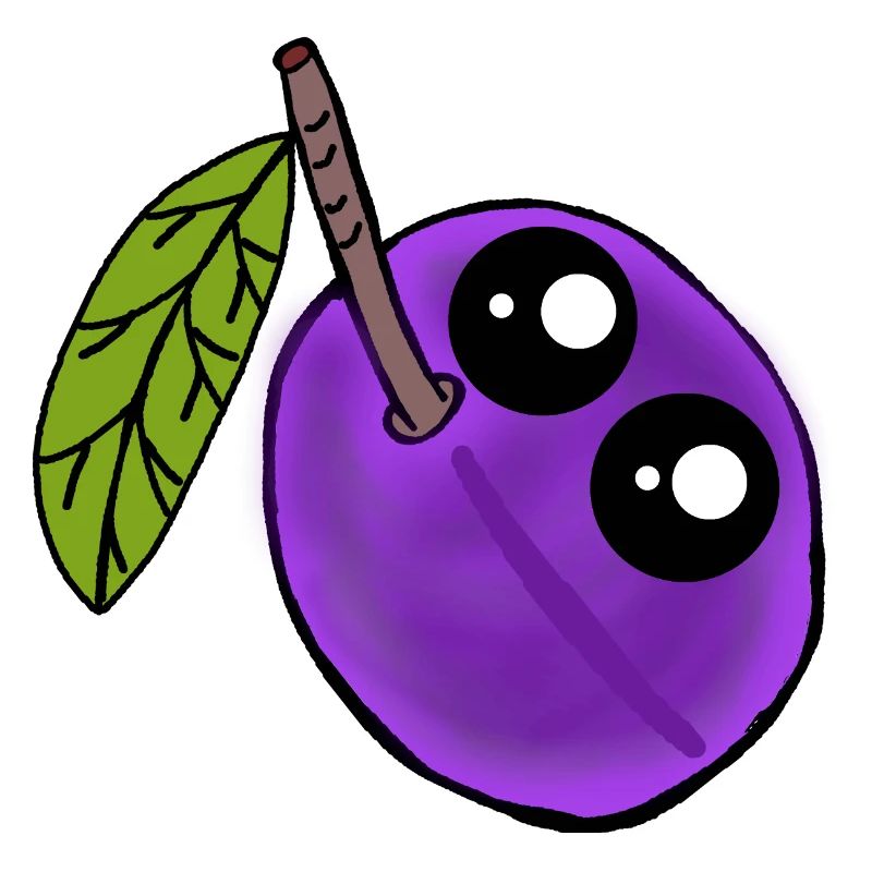 Fruit de prune Kawaii Fruit de prune