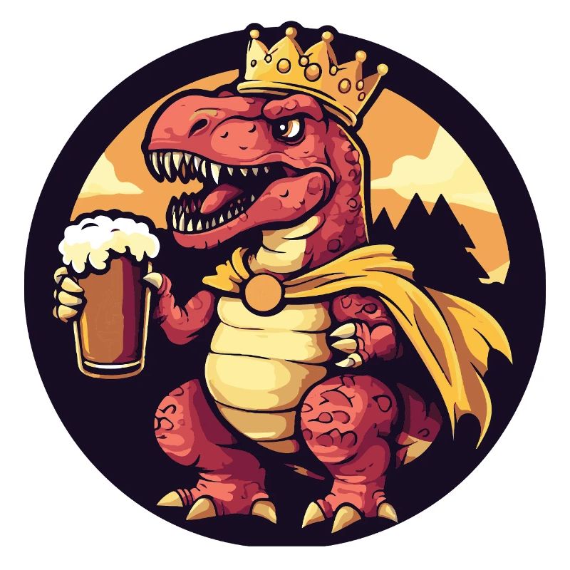 Dinosaur T-Rex Beer Funny