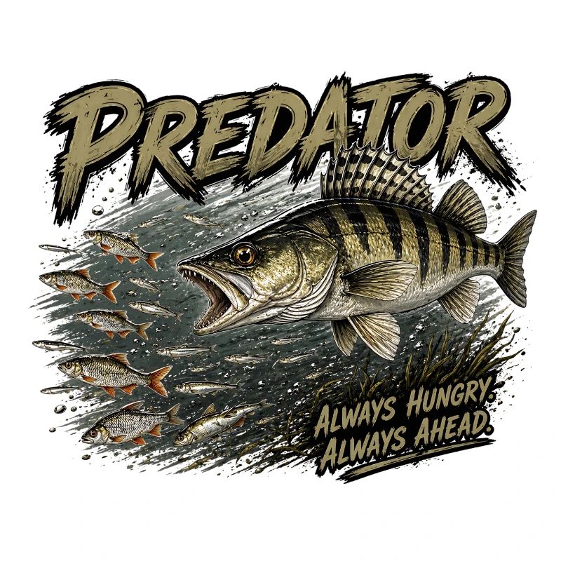 Fressfisch-Zander-Angriffs-Design