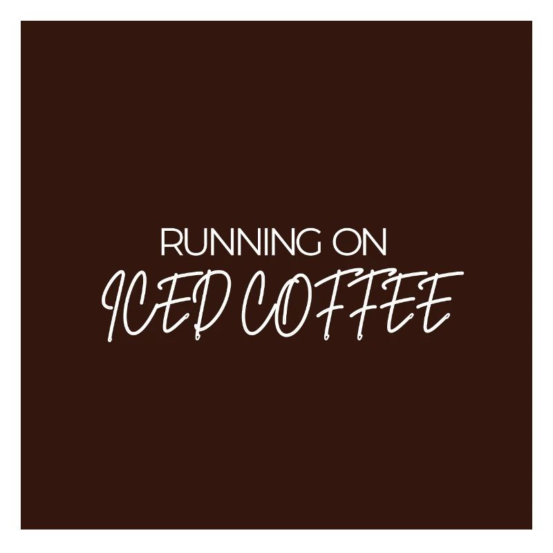 "RUNNING ON ICED COFFEE" Graphic Tee Design