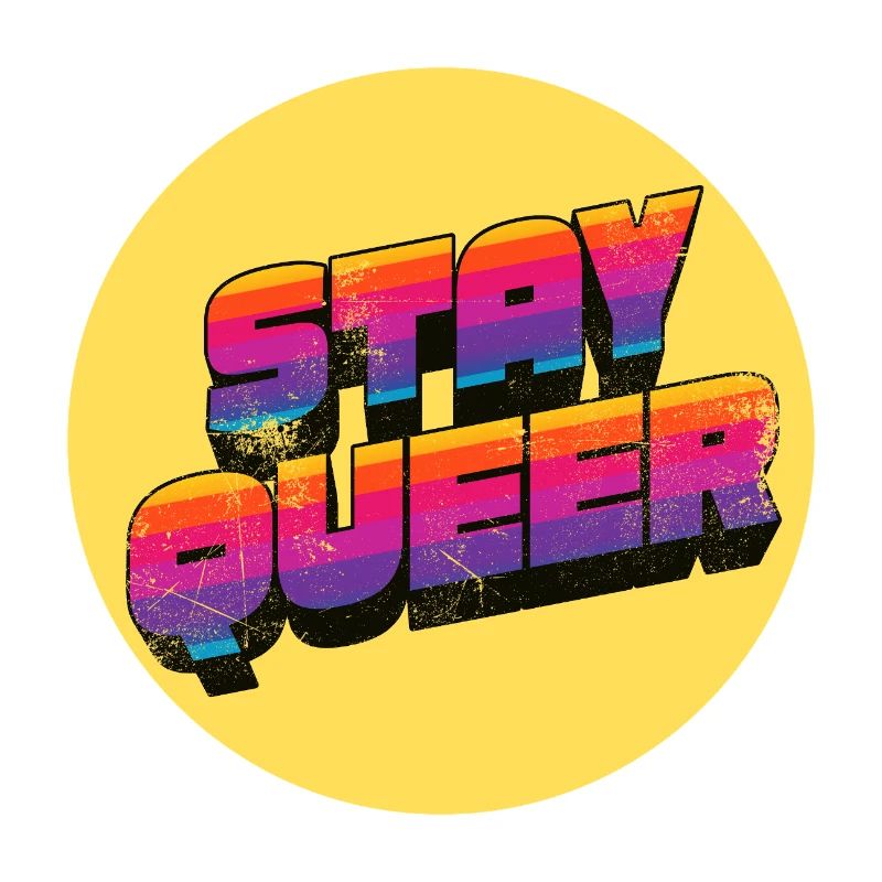 Stay Queer Rainbow Graphic