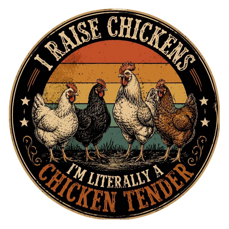 Humor Poules – Ich bin buchstäblich eine Chicken Tender Vin