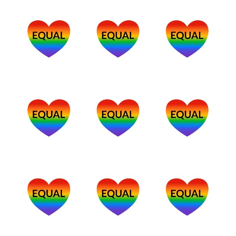 Fierté LGBT Rainbow Equal Heart