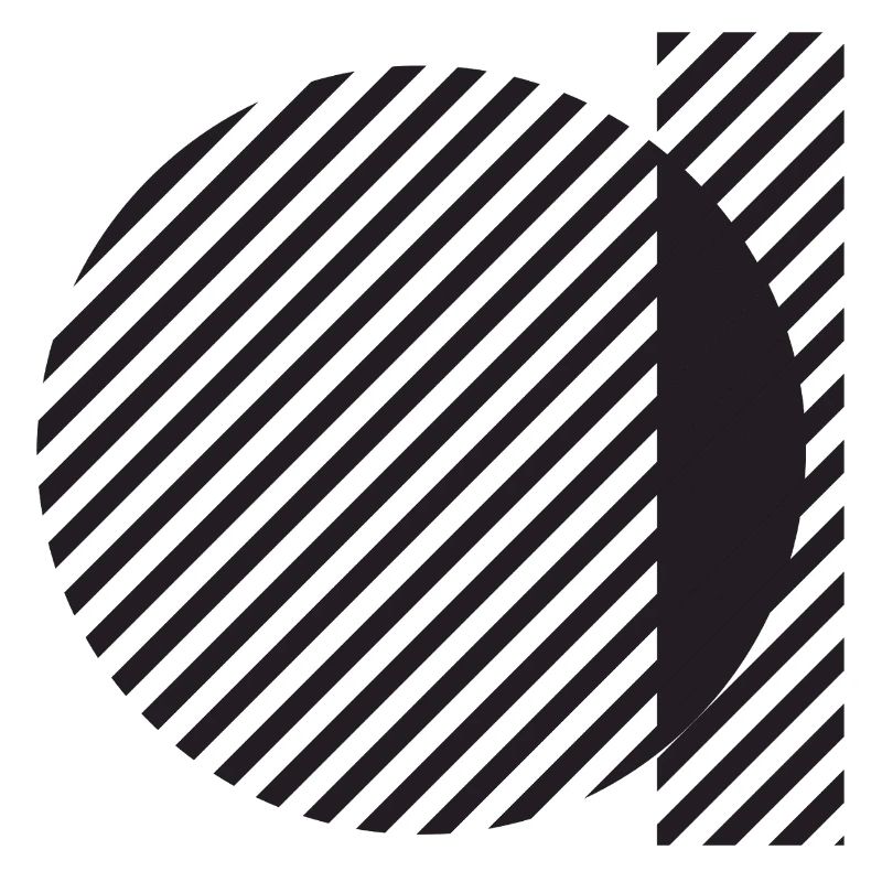 Diagonal Stripe Circle Abstract