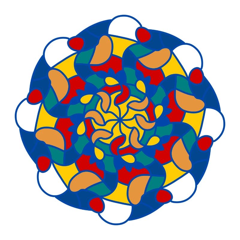 Bright Kaleidoscope Mandala