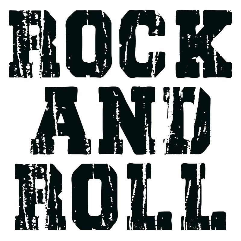 Rock and Roll Typographie Audacieuse et Usée