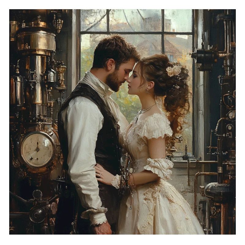 Romance steampunk : Amants au labo