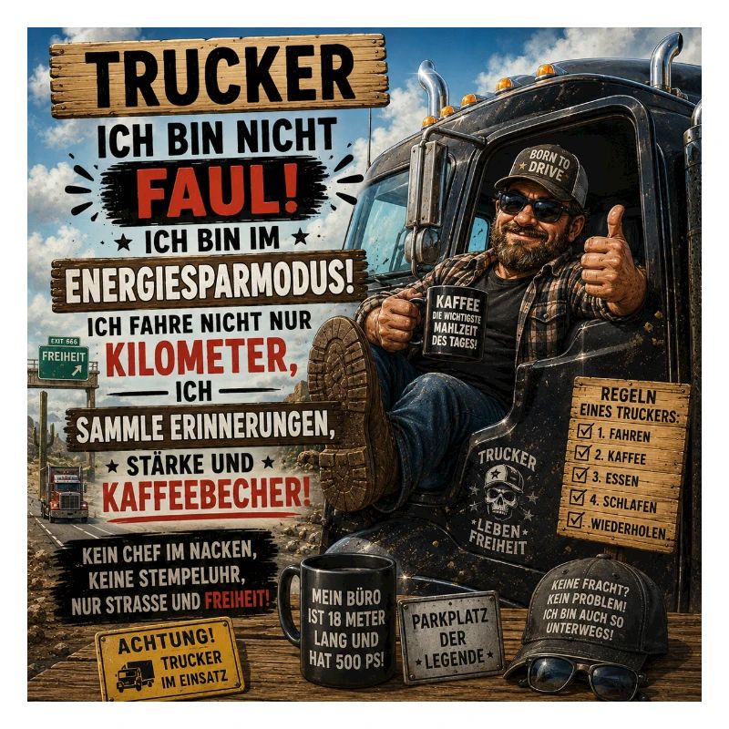 Trucker Lebensmodus: Kaffee und Freiheit