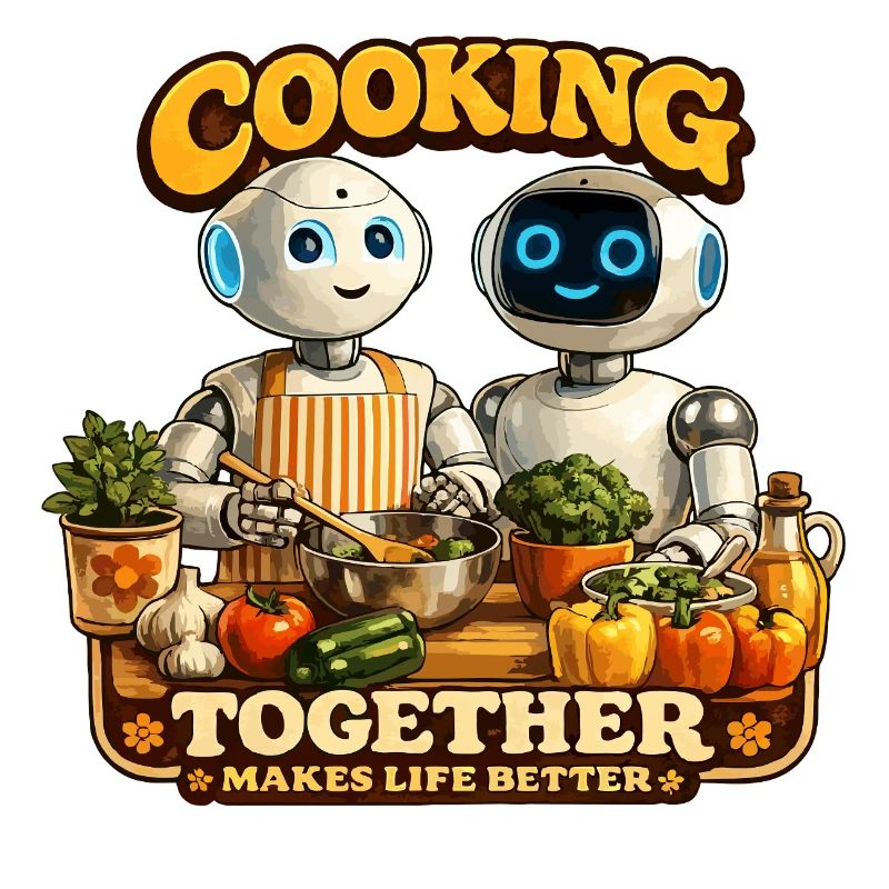 Les robots cuisinent ensemble