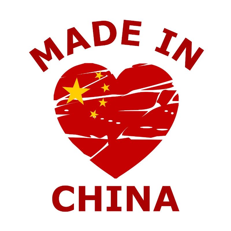 Rotes Herz Made in China