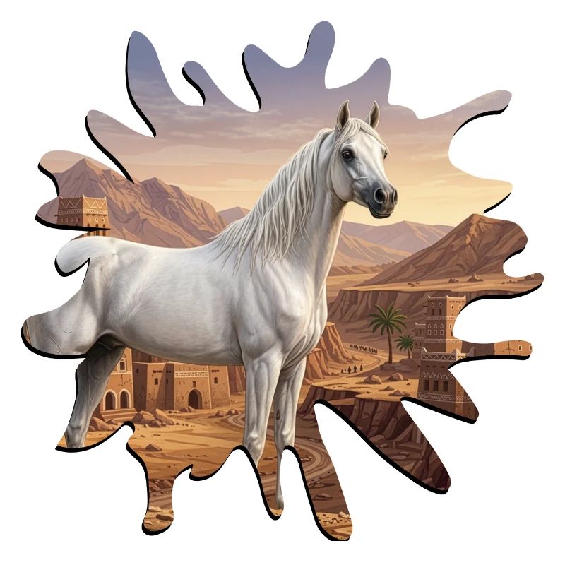 Ein Abbayan-Pferd, Jemen und ein Fleck