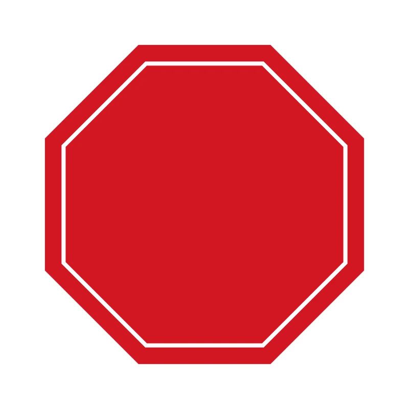 Blank Stop Sign