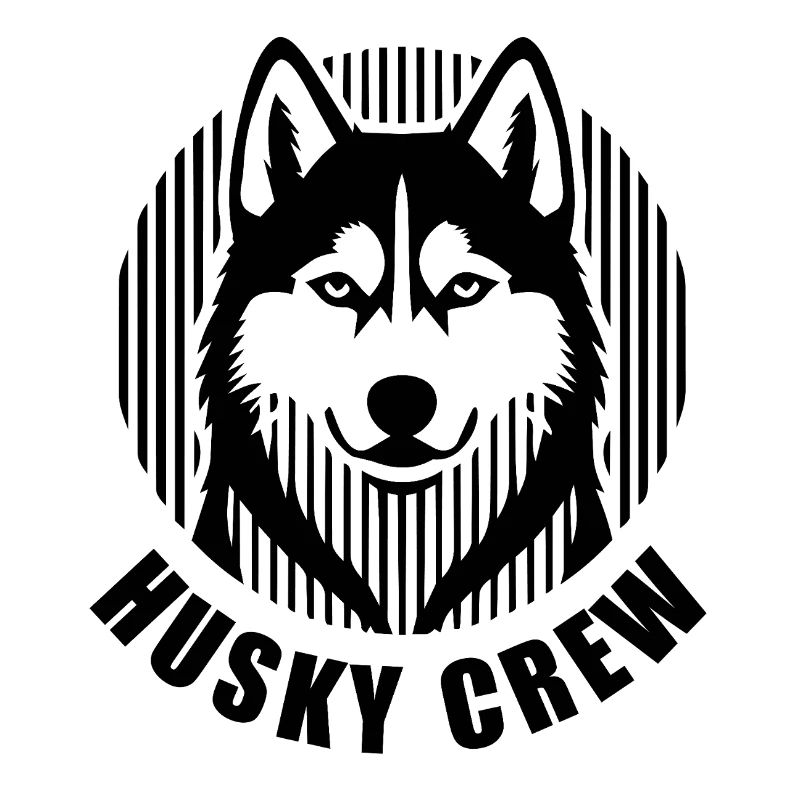 Husky Crew – Minimalist linear silhouette Hund