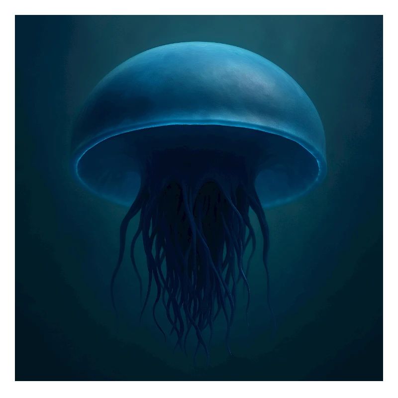 Méduse bleu minuit