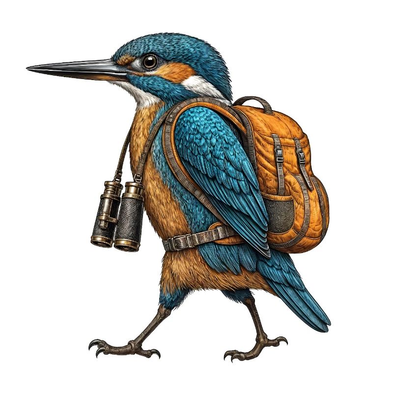 Kingfisher Explorer –  Gravure d’un martin-pêcheur
