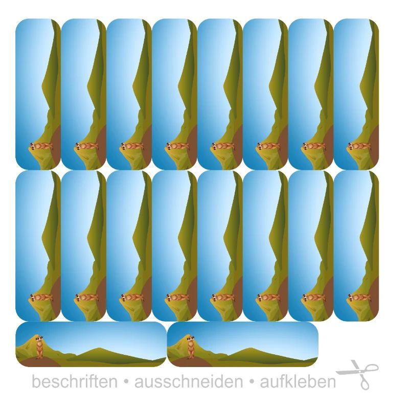 DIY Schulaufkleber Set - Erdmännchen - 18