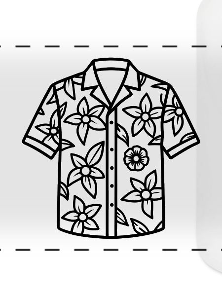 Schlichtes Aloha-Hemd