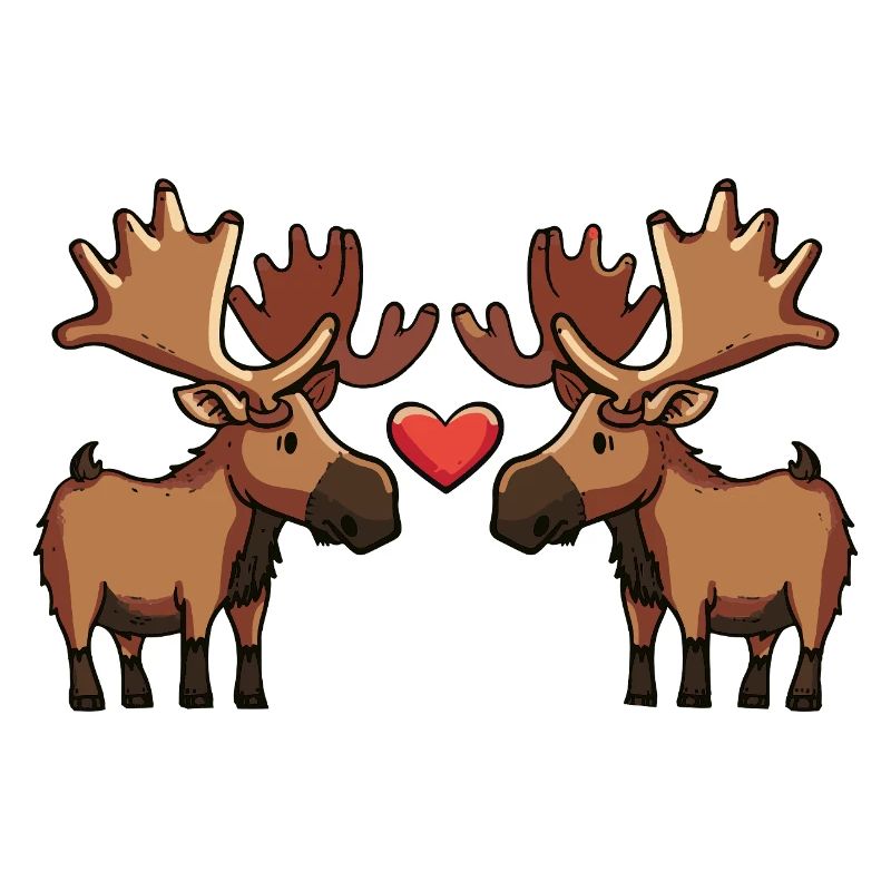 Moose Couple Valentine's Day