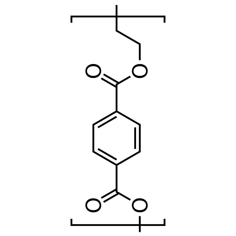 Molécule de polyéthylène téréphtalate (PET).