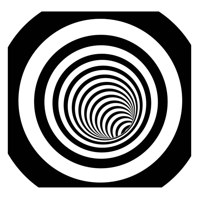 Spirale hypnotique noir et blanc