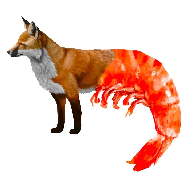 Fox-shrimp mixture