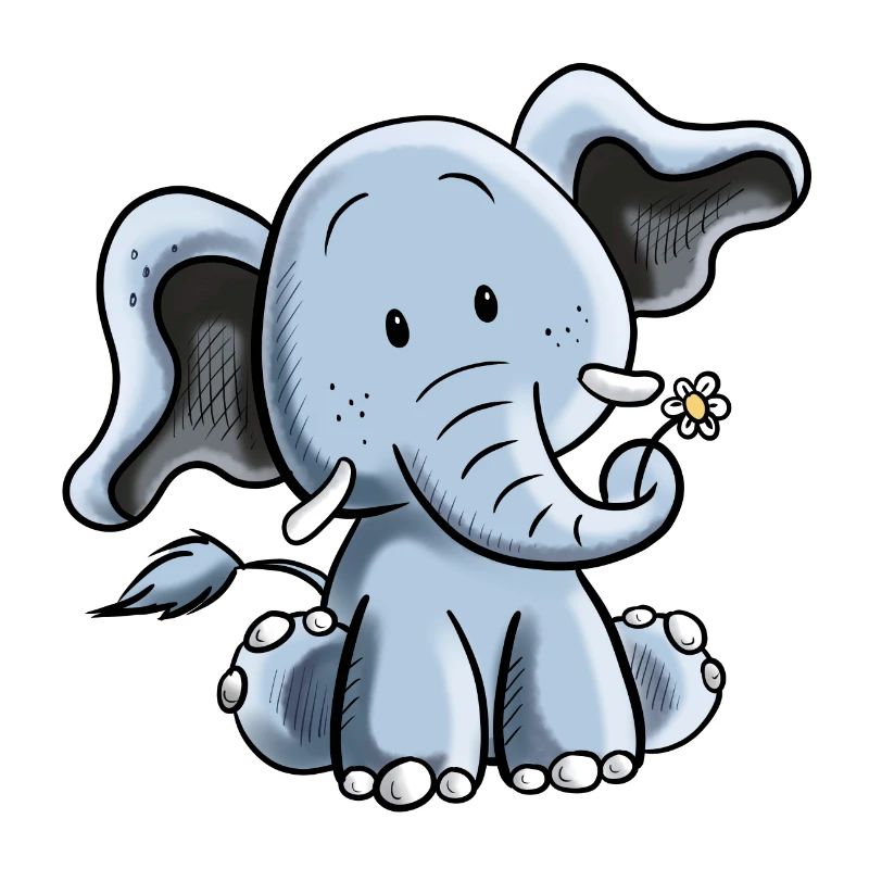 Éléphant heureux I Éléphant Bébé I Cadeau D'enfants