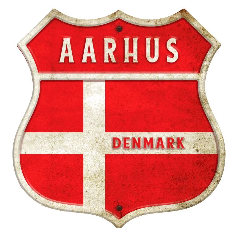 Aarhus Danmark Våbenskjold Flag Design