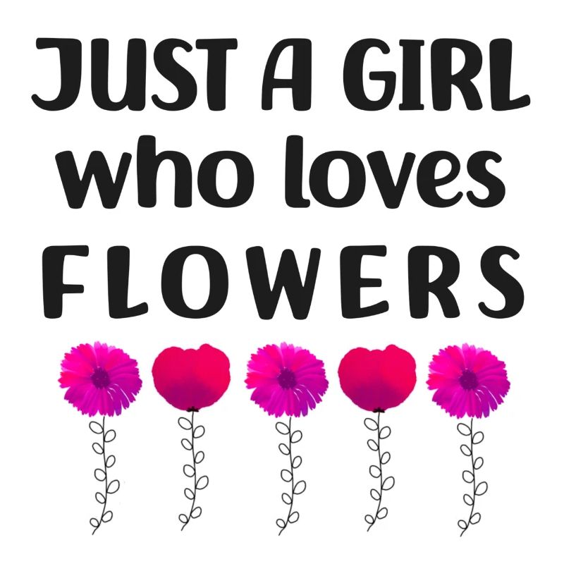 Nur ein Mädchen, das Blumen liebt