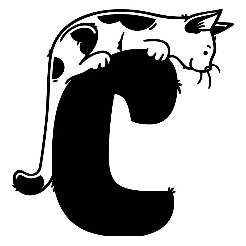 Katze Buchstabe C