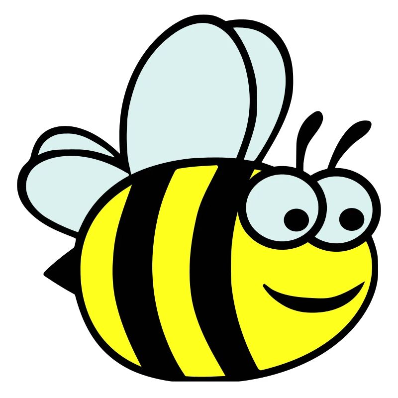 Dessin animé joyeux de l’abeille jaune
