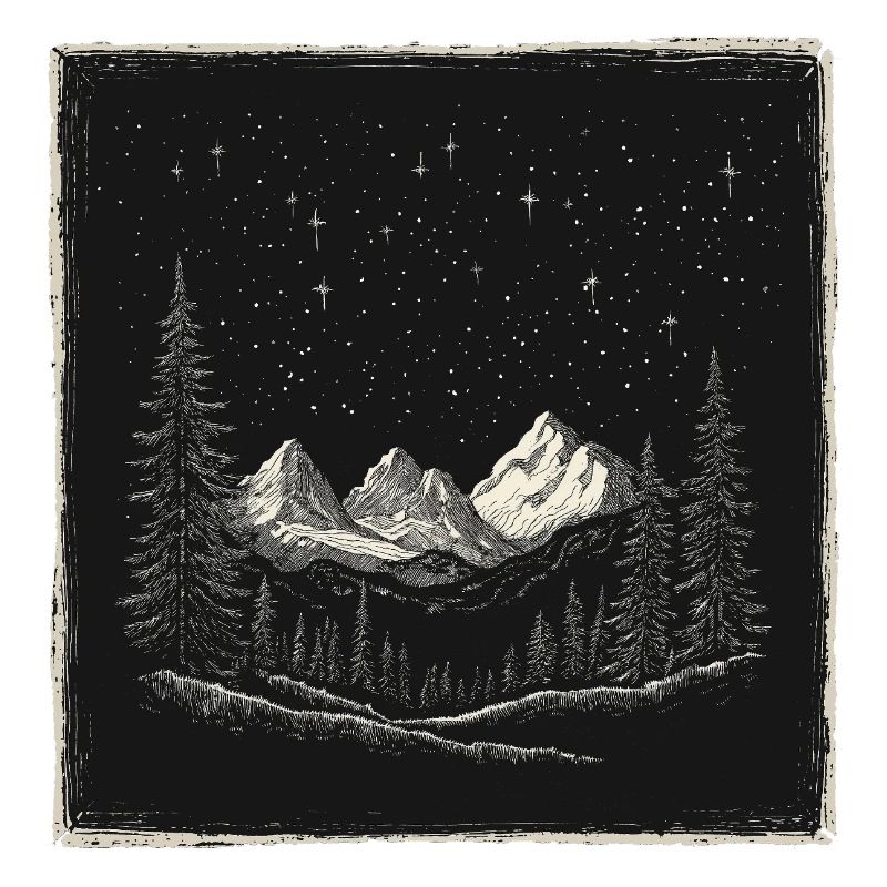 Forest Mountains Vintage