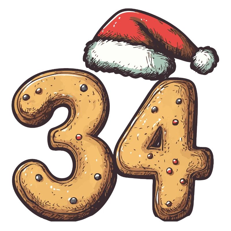 Biscuit de Noël à 34 chiffres