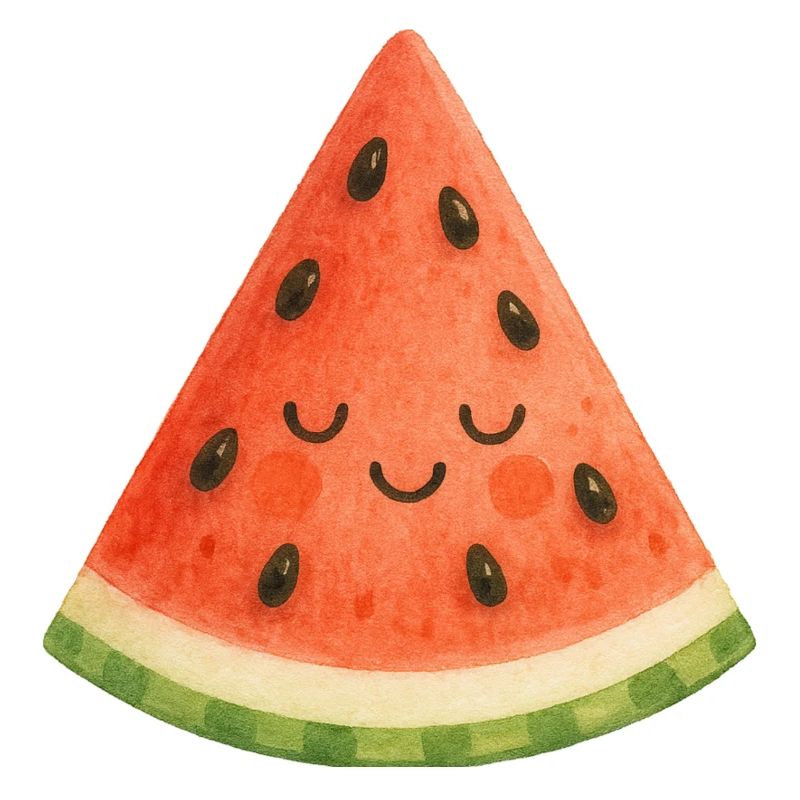 Tranche de pastèque sourire