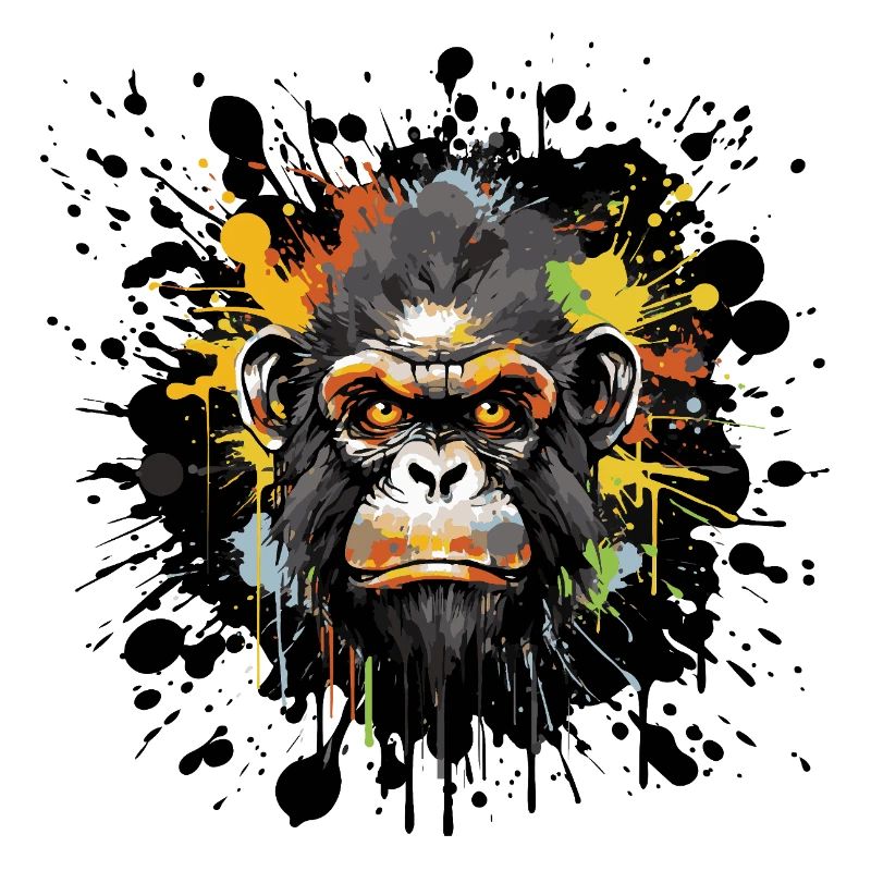 Graffiti Monkey Animal