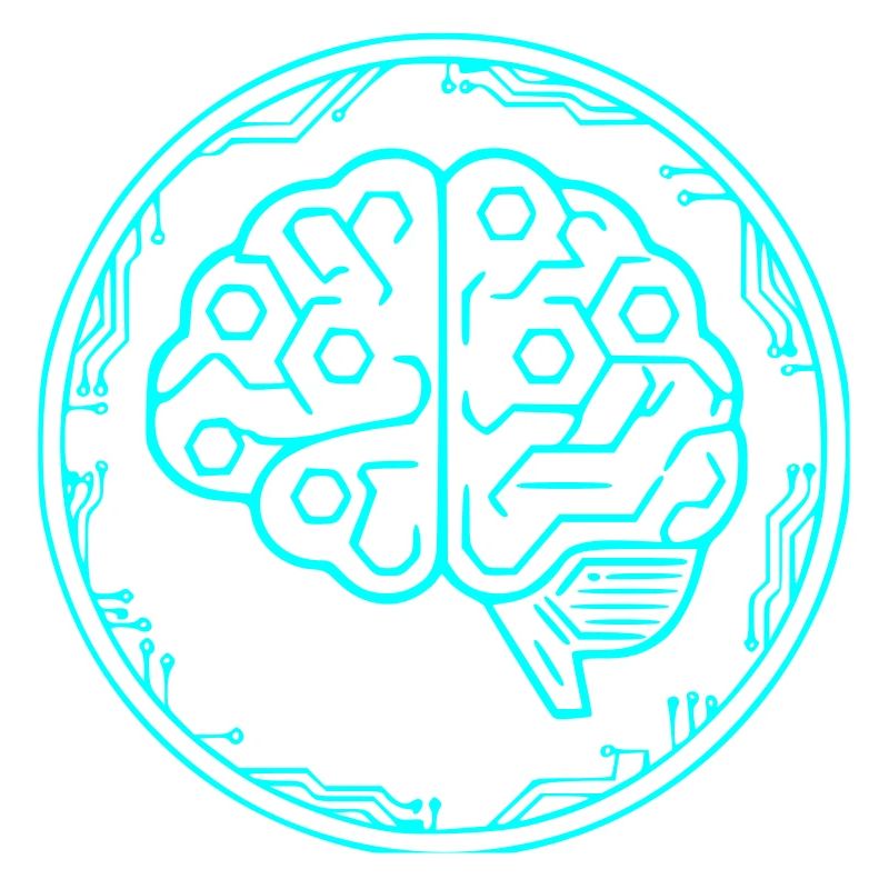 Cyber Brain AI Tech Circuit Vector