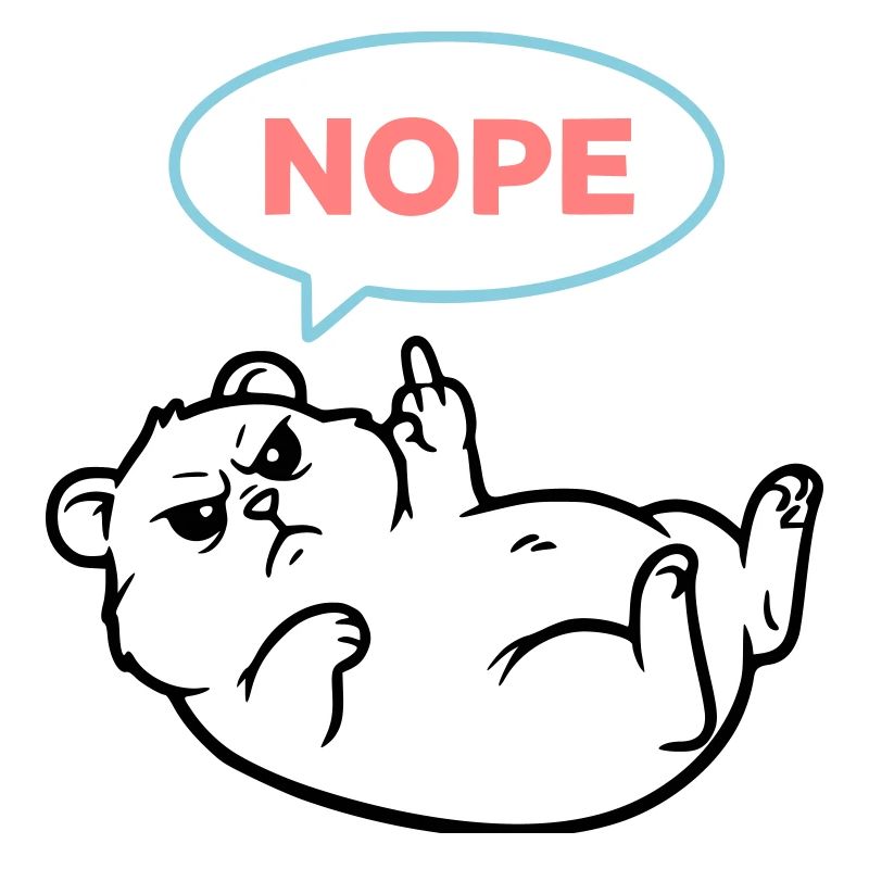 Hamster Nope Comic Speech Bubble
