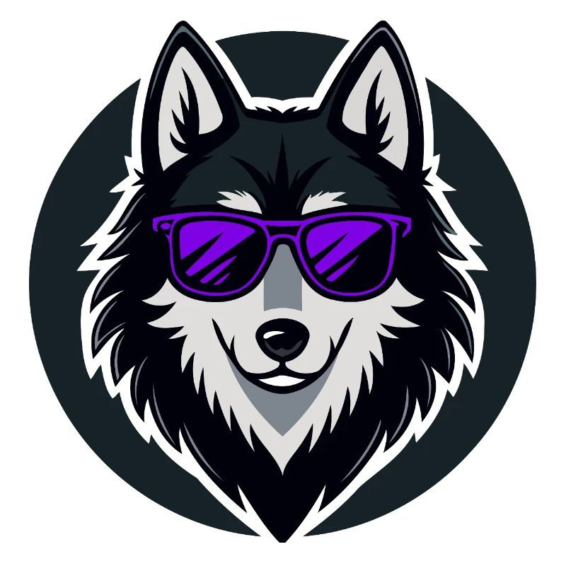 Occhiali viola glamourosi Husky