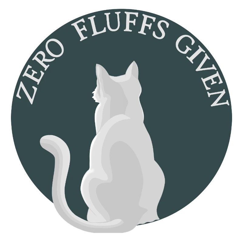 Zero Fluffs Given – Katze von hinten mit Attitüde