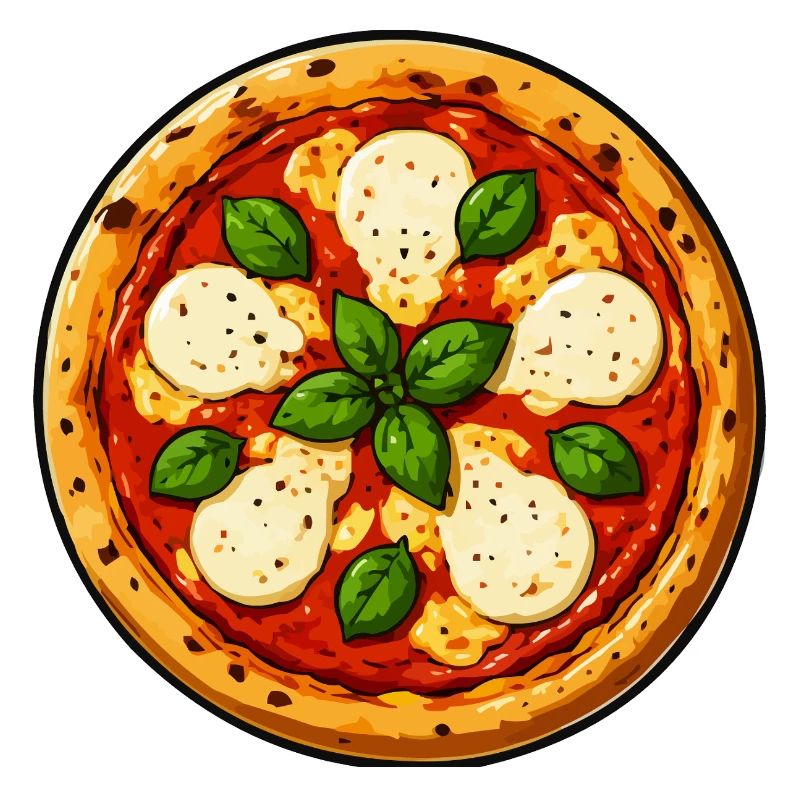 Basilikum-Pizza Comic