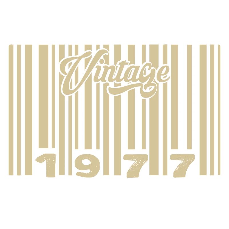 Vintage 1977 Barcode 1977: Year 2025.