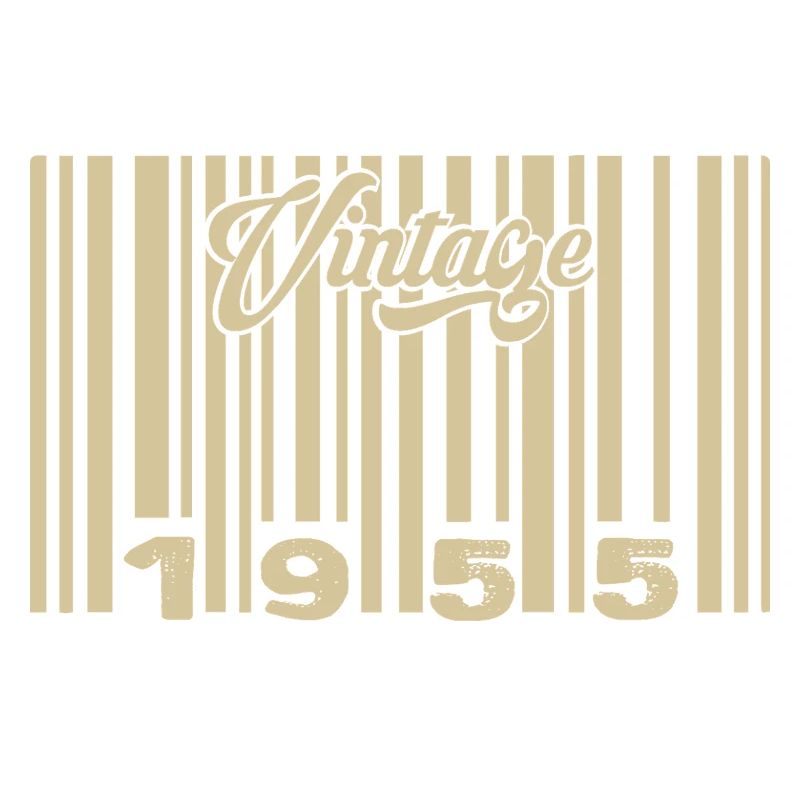 Vintage 1955 Barcode 1955: Year 2025.