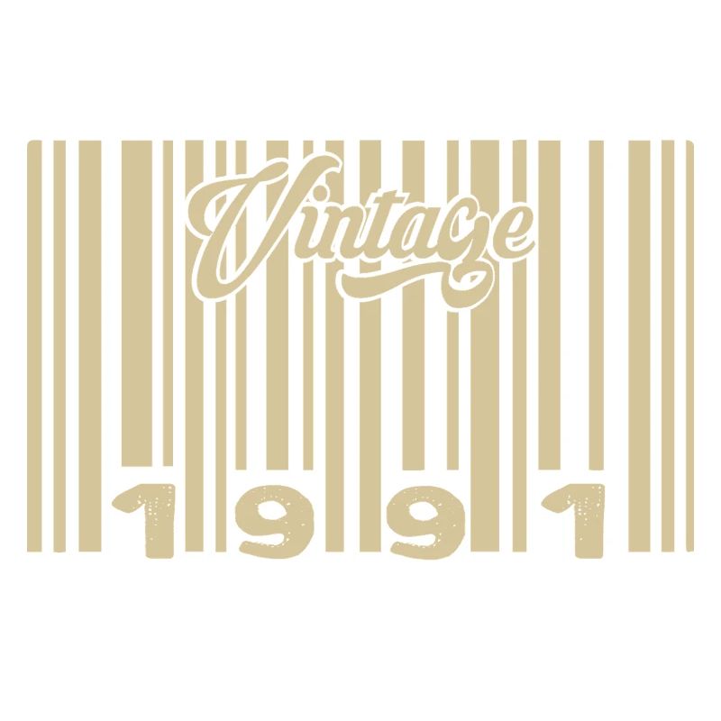 vintage 1991 Code barre 1991: Année 2025.