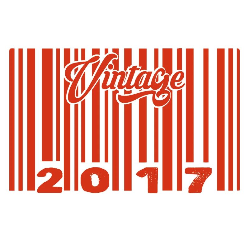 vintage 2017 né en 2017 8 ans bar code anniversair