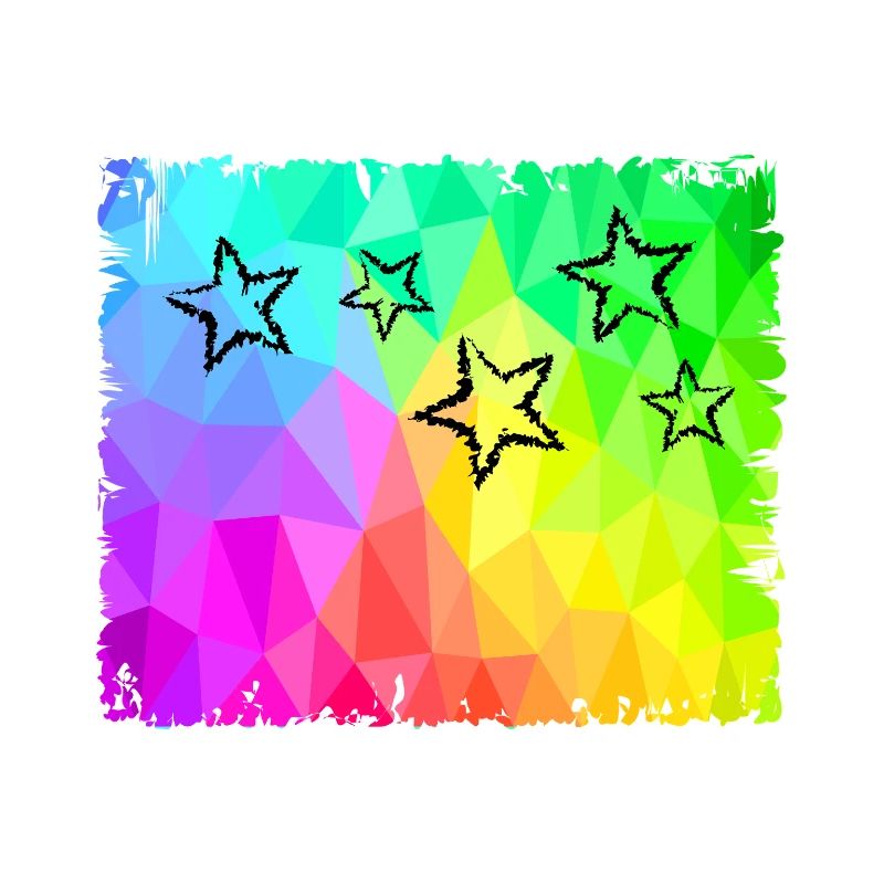 Bunte Sterne Farbverlauf Regenbogenfarben